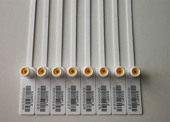 Bar-coded plastic strap indicative seals P-178